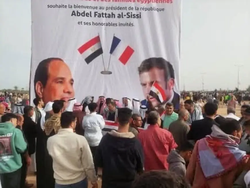 الرئيس السيسي والرئيس الفرنسي يزوران مدينة العريش
