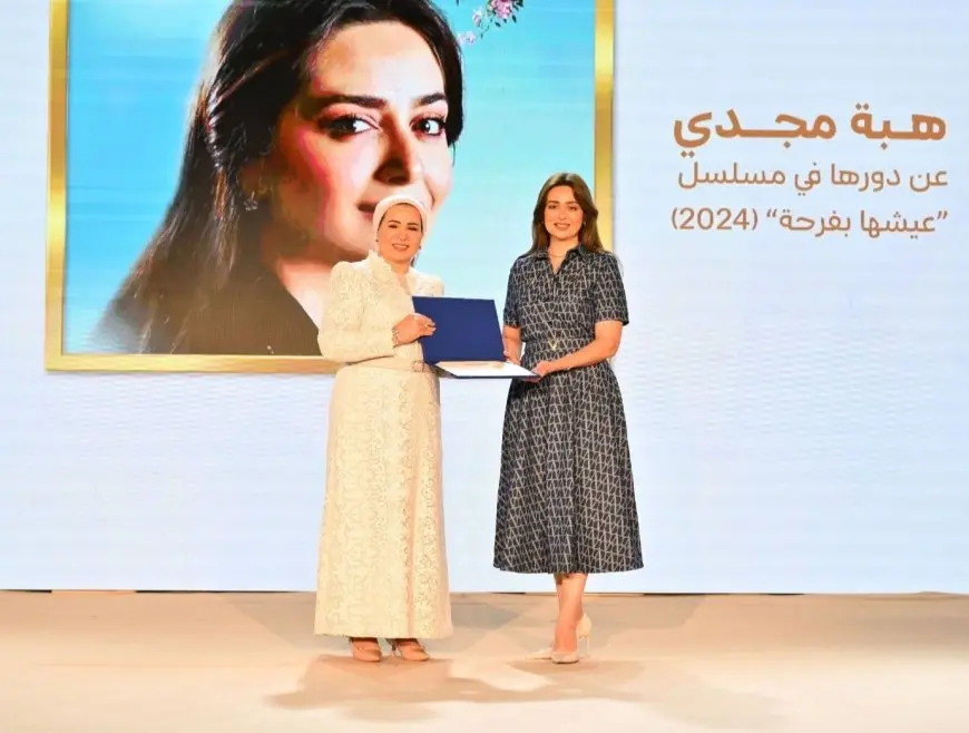 أول تعليق من هبة مجدي بعد تكريمها من انتصار السيسي