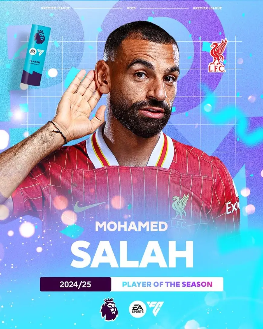 محمد صلاح يتوَّج بجائزة أفضل لاعب في الدوري الإنجليزي لموسم 2024-2025